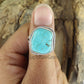 Raw Turquoise Ring, 925 Sterling Silver Ring, Bohemian Ring, Raw Large Stone Ring, Turquoise Ring, Chunky Turquoise Ring, Gift for Her