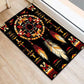 [Vibrant Dreamcatcher Mat] Vibrant Print Native American Dreamcatcher and Feather Design Non-Slip Soft Area Mat |
