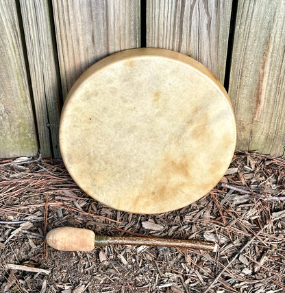 12" Elk Hide Drum, Shaman Drum