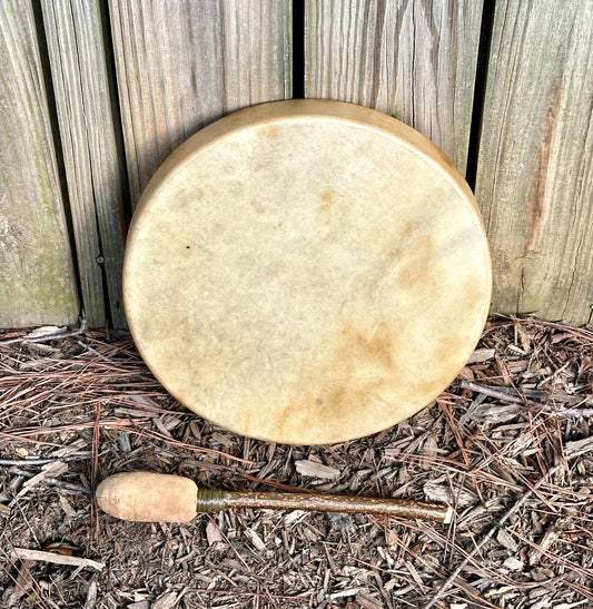 12" Elk Hide Drum, Shaman Drum