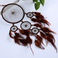 Dream Catchers Retro Deep Coffee 5 Ring Dream Catchers Home Decoration Indian Style Dreamcatcher Wall Hanging Ornament Gift 2025