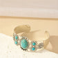 Vintage Bohemian Style Artificial Inlaid Turquoise Cuff Bangle for Women Men Personality Creative Design Bangles Jewelry Gift