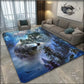 Wolf & Winter Forest Flannel Mat - Non-Slip Machine Washable Rug for Bedroom, Living Room & Bathroom, Cozy Home Decor