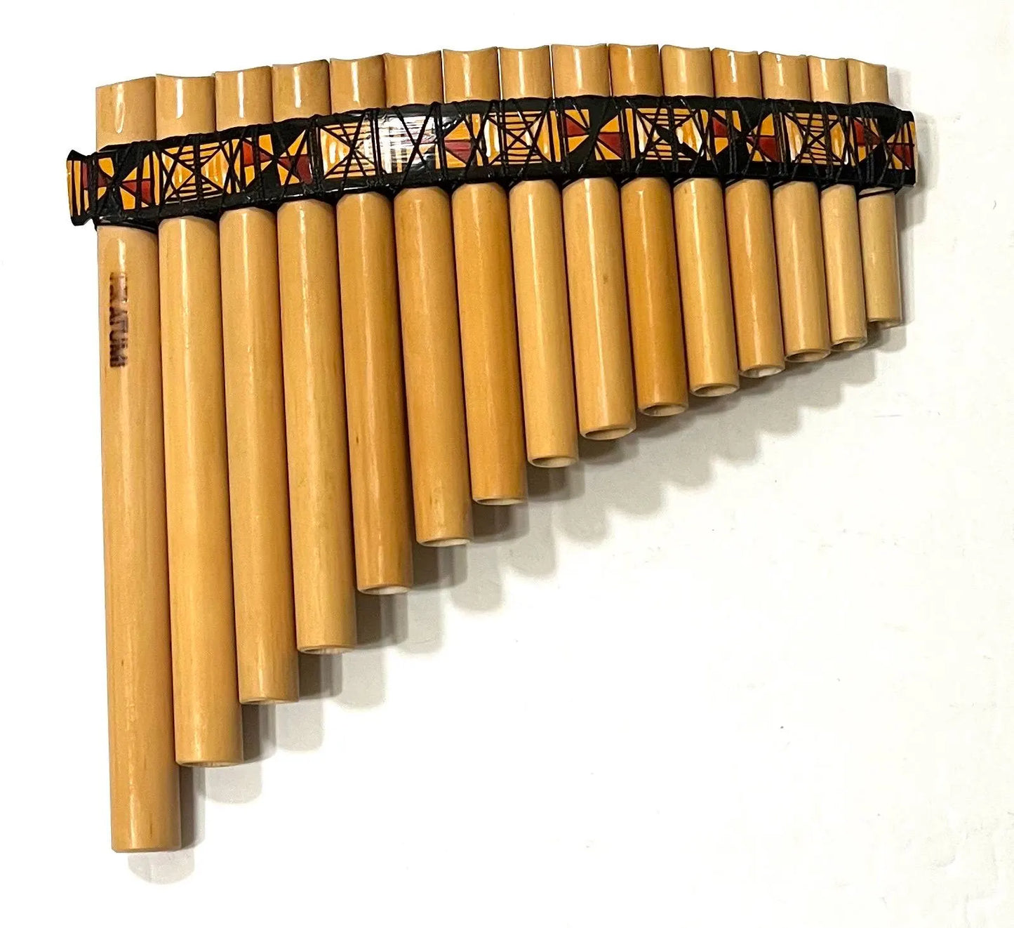 15 Pipes Panflute Beginners Panflute Natural Bamboo Panflute Tuned Case Included