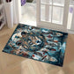 Dream Catcher Wolf Area Rug Polyester, Non-Slip Carpet Chair Mats for Office and Home, Indian Wolf Spider Pattern, Versat