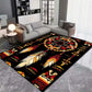 [Vibrant Dreamcatcher Mat] Vibrant Print Native American Dreamcatcher and Feather Design Non-Slip Soft Area Mat |