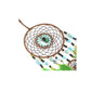 Creative Green Feathers Dream Catcher Eyes Stone Wind Chimes Home Decorations Wall Hanging Bedroom Pendants for Party Gifts