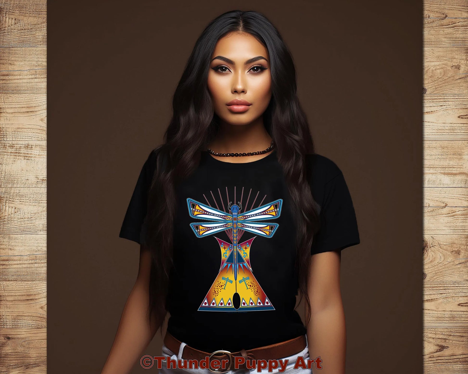 Native American T-Shirt, Dragonfly Lodge,Tipi, Portion Donated, MMIW, Native Hope, Parfleche Design, Lakota,Unisex Short Sleeve Tee
