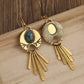 Retro Bohemian New Imitation Turquoise Inspired Elegant Tassel Earrings Fashion Women'S Festival Party Jewelry Accessories Gifts