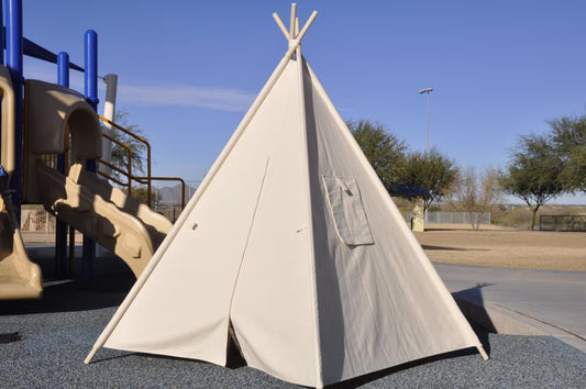 Zipped Canvas Plain Kids Teepee, Kids Play Tent, Childrens Play House, Tipi,Kids Room Decor