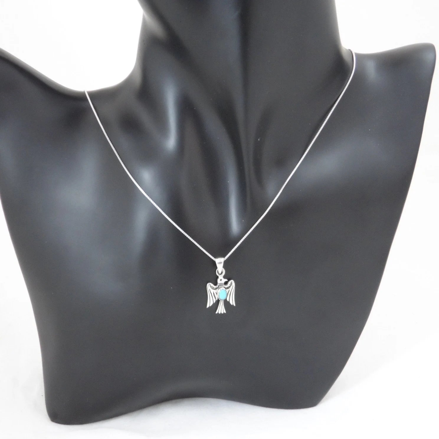 Thunderbird Necklace in Sterling Silver, Thunderbird Silver Necklace, Turquoise Necklace, Boho Studs, Southwestern Jewelry, Dainty Necklace