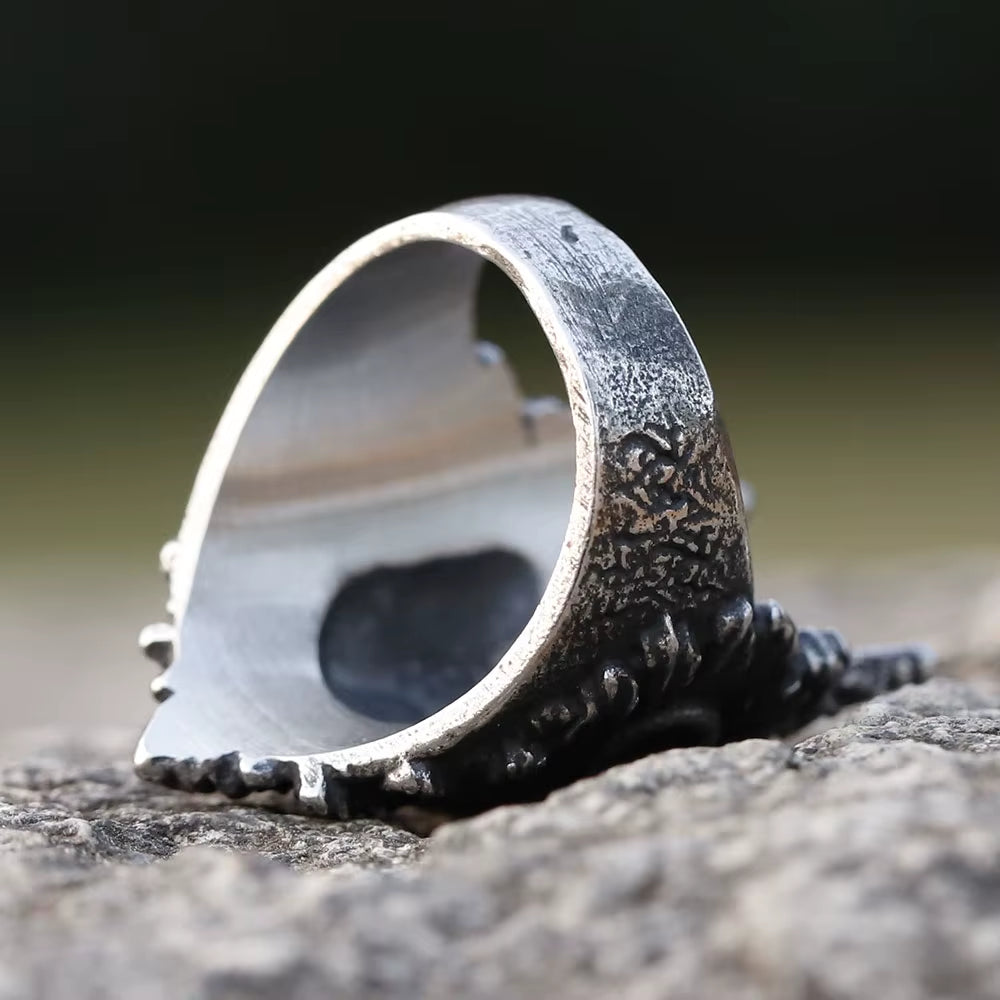 2025 New Vintage Stainless Steel Indiana Skull Ring for Men Biker Punk Hip Hop Gothic Jewelry for Gift Free Shipping