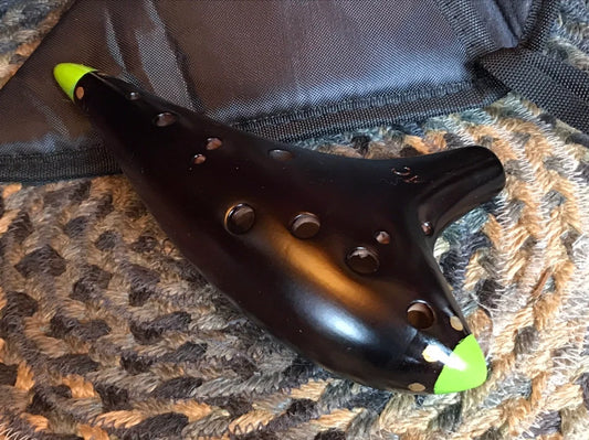 Hand-Decorated Ceramic Ocarina - Chrysalis Design