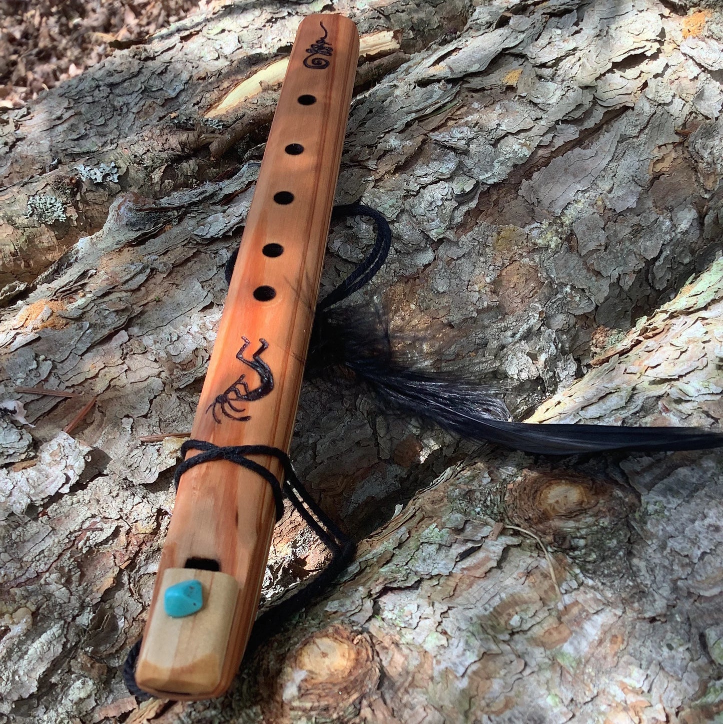 Handcrafted Native American Wind Flute. Recorder End Blown