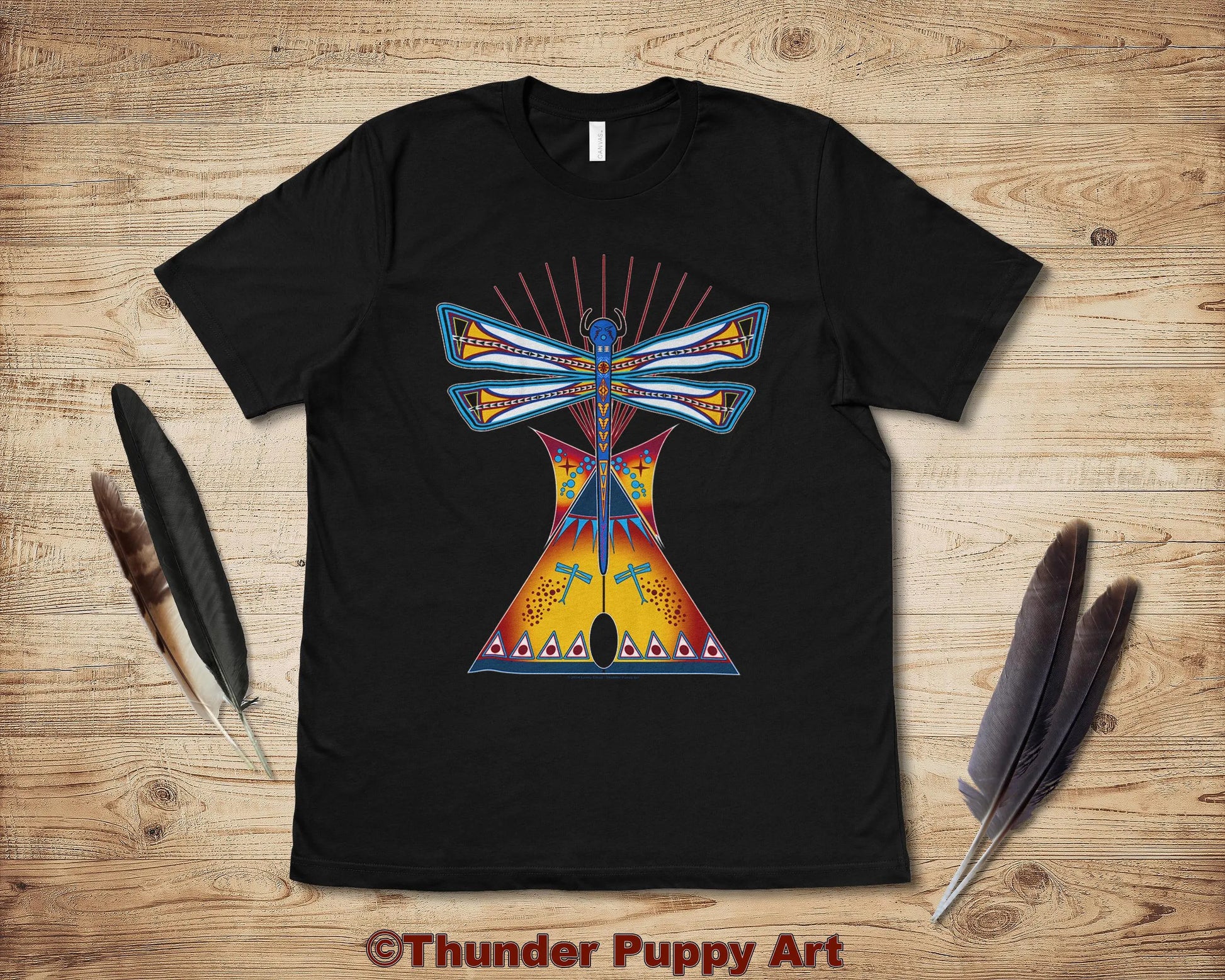 Native American T-Shirt, Dragonfly Lodge,Tipi, Portion Donated, MMIW, Native Hope, Parfleche Design, Lakota,Unisex Short Sleeve Tee