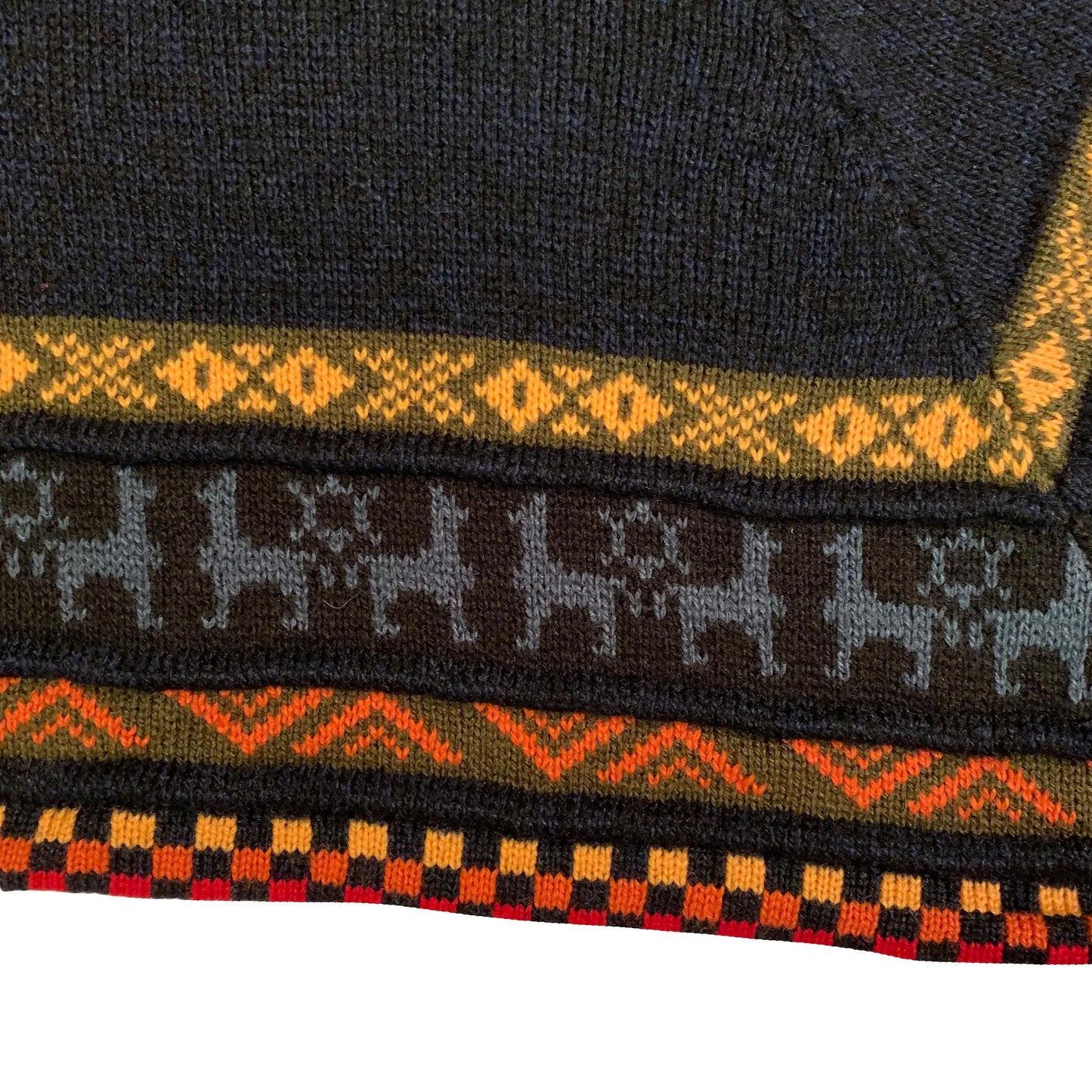 ANDEAN ALPACA HANDMADE Women Black Cape Coat Poncho Size S M