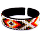White Beaded Leather Cuff Bracelet: Native Made Jewelry Handcrafted by Indigenous Mayan Artisans