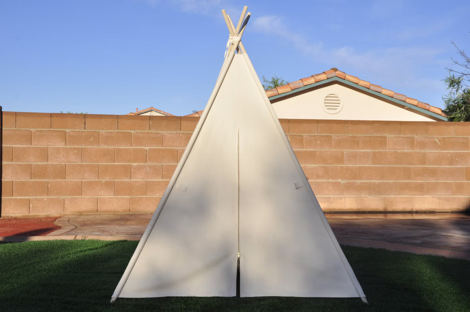 Zipped Canvas Plain Kids Teepee, Kids Play Tent, Childrens Play House, Tipi,Kids Room Decor