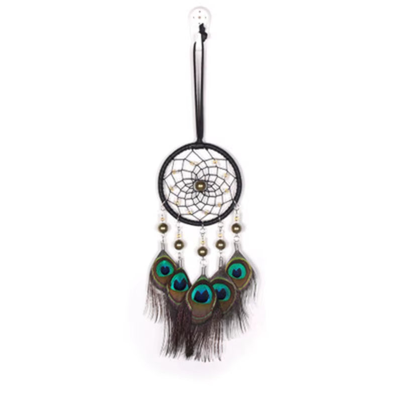 Mini Dream Catcher Car Pendant Wind Chimes Feather Decoration Home Decor & Wall Hanging Adornment