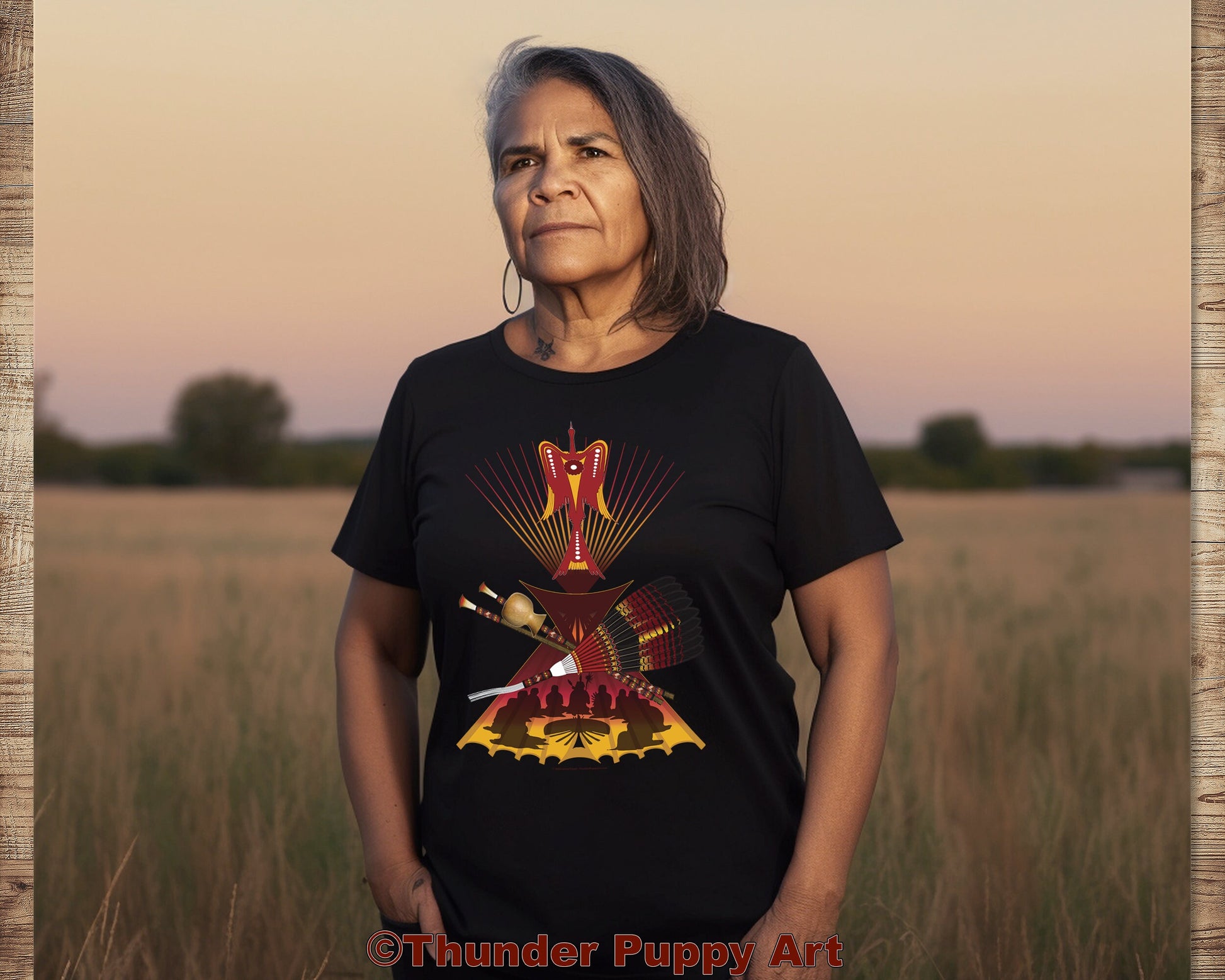 Native American Shirt, Peyote Lodge, Water Bird, Portion Donated, Shamanic Art, Peyote Fan, MMIW, Orange Shirt Day, Unisex Short Sleeve Tee