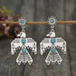 Retro Bohemian Eagle Totem Turquoise Pendant Ladies' Earrings Perfect for Parties and Vacations