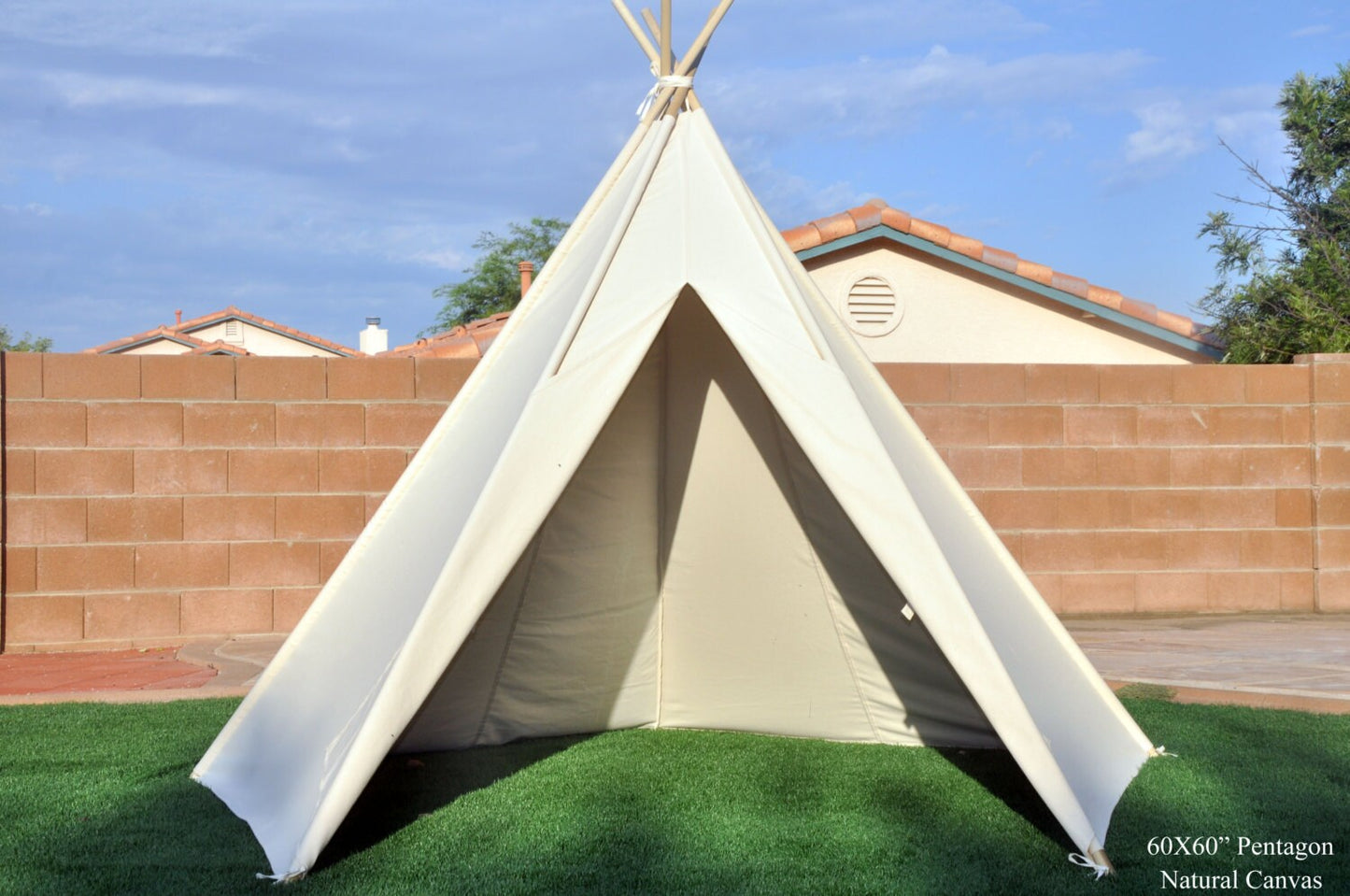 8' Saguaro Canvas Adult Teepee, Wedding Teepee, Event Teepee Kids Teepee, Kids Play Tent, Childrens Play House, Tipi,Kids Room Decor