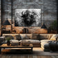 Bison Portrait Black and White Canvas Print, Abstract Wildlife Art, Bison Wall Decor, Slim Canvas Print, Contemporary Wildlife Art