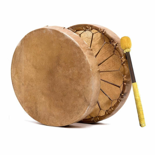 Undecorated 15″ Hand Drum, Ceremonial Drum, Native American Musical Instrument