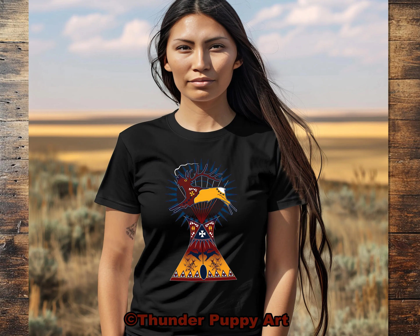 Native American Shirt,Elk Dreamers Lodge,Tipi, Pow Wow, Portion Donated. MMIW, Native Hope, Lakota, Unisex T-Shirt