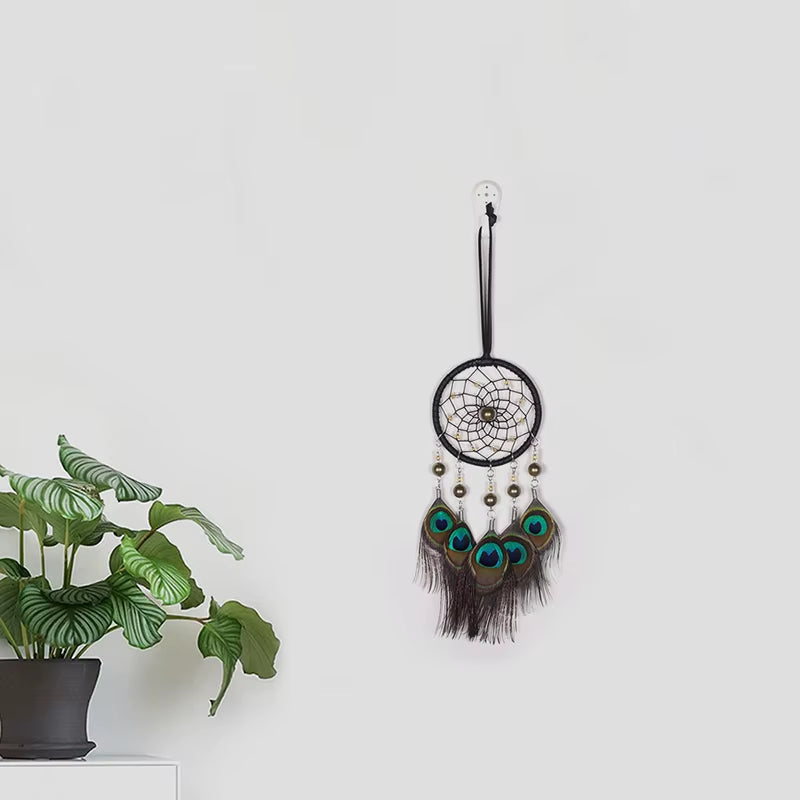 Mini Dream Catcher Car Pendant Wind Chimes Feather Decoration Home Decor & Wall Hanging Adornment