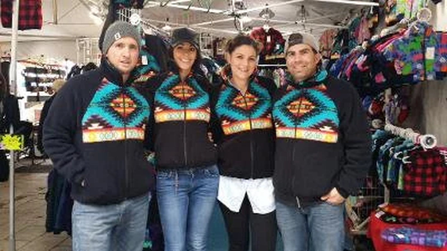 Native American Aztec Fleece Jacket, Men or Women Winter Coat, SOUTHWEST Print, Unisex Sizes, inside Zip Pocket. Choose Your Size XS - XXL