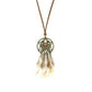 Women Bohemian Ethnic Long Chain Feather Dreamcatcher Skeleton Tassel Pendant Necklace Choker Boho Jewelry Accessories 2021 New
