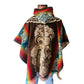 Alpaca Handmade Poncho | Catrina Skull Mexican Day of the Dead | Men or Women | Genuine Alpaca Wool One Size