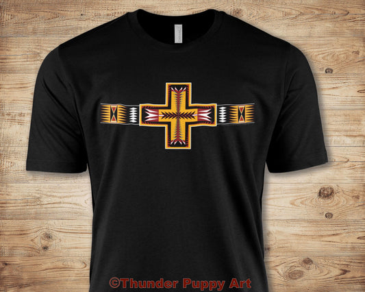 Native American Shirt, Four Direction Color Shirt, Native, Indigenous, Native Blanket, Unisex Jersey Short Sleeve Tee