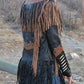 Women Native American Western Cowboy Real Leather Jacket Contrast Fringe & Bead SWJ-005