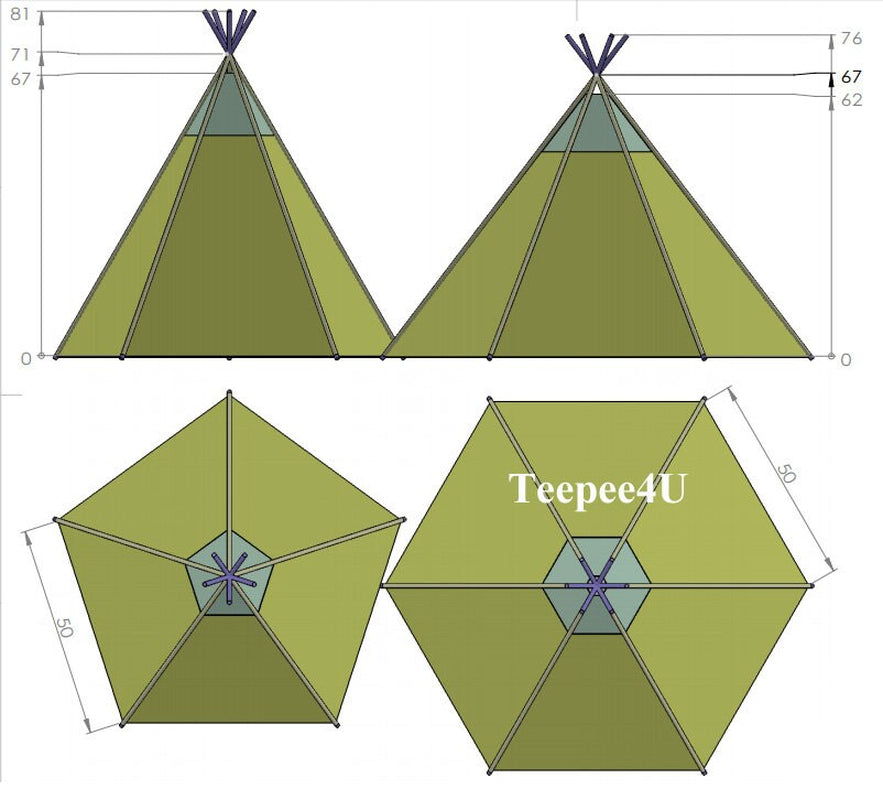 8' Saguaro Canvas Adult Teepee, Wedding Teepee, Event Teepee Kids Teepee, Kids Play Tent, Childrens Play House, Tipi,Kids Room Decor