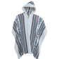 Handmade Wool Poncho: Geometric Tribal Design Hooded Cape
