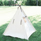 Kids Canvas Teepee Play Tent with Roll up Door and Window, Two Great Sizes, with Blue Arrows or Natural Mat