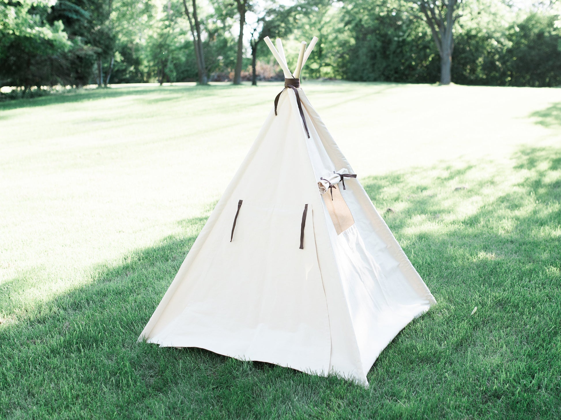 Organic Kids Teepee, Unique Roll up Door, Two Sizes
