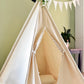 Pompom Natural Canvas Kids Teepee, Play Tent, Play House, Tipi,Room Decor