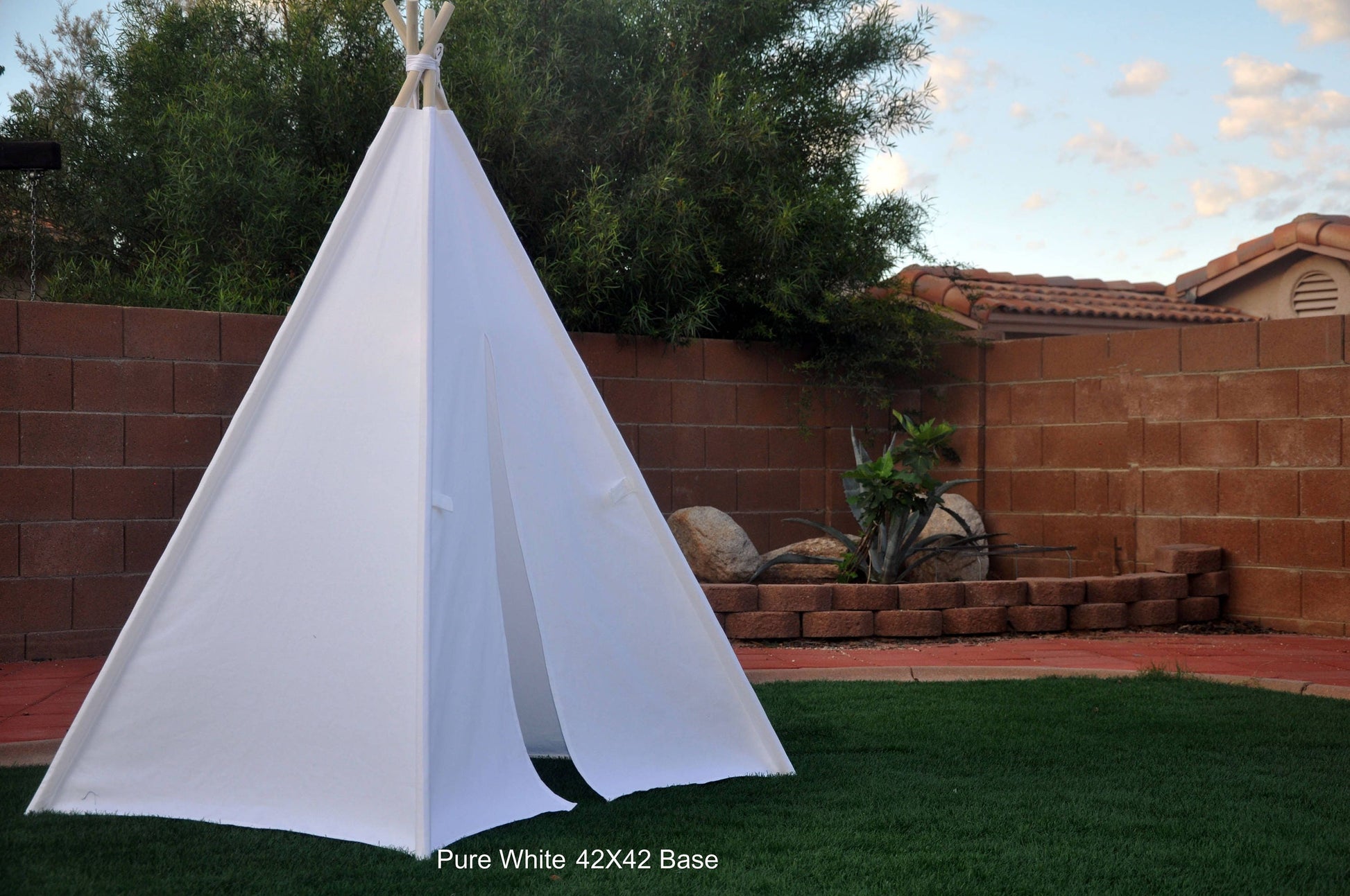 On Sale: Natural Canvas Plain Teepee, Kids Teepee with Poles, Play Tent, Play House, Tipi,Room Decor