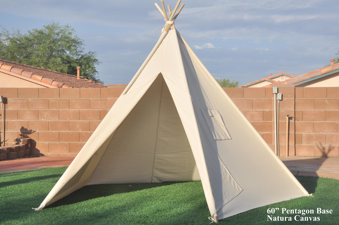 8' Saguaro Canvas Adult Teepee, Wedding Teepee, Event Teepee Kids Teepee, Kids Play Tent, Childrens Play House, Tipi,Kids Room Decor