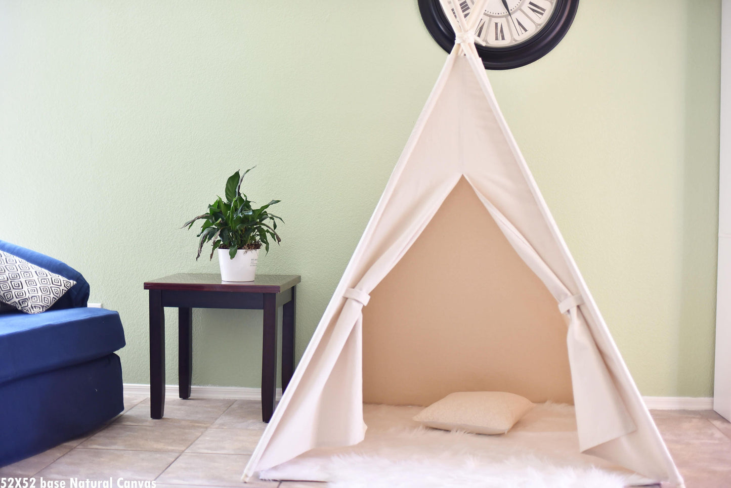 On Sale: Natural Canvas Plain Teepee, Kids Teepee with Poles, Play Tent, Play House, Tipi,Room Decor