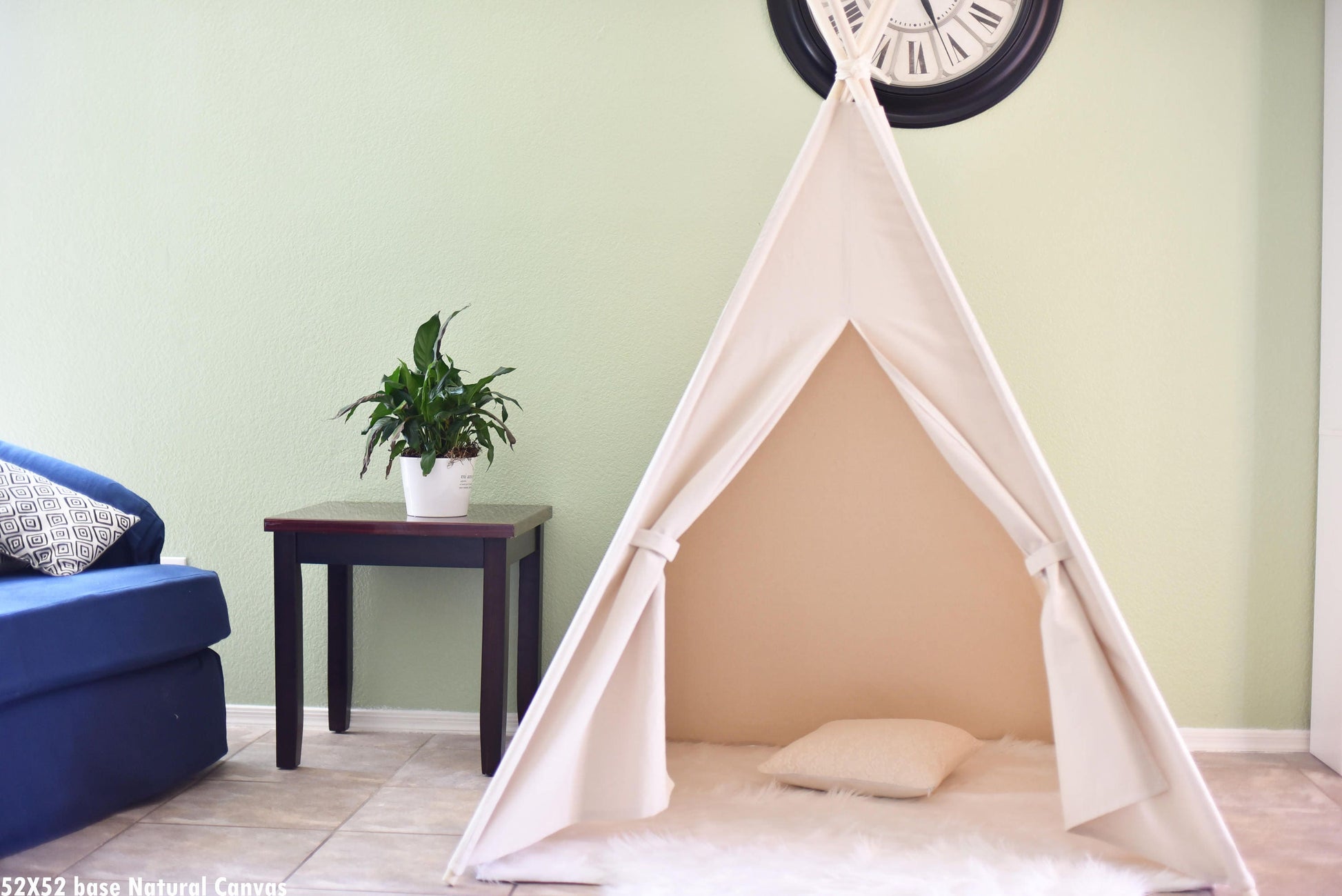 On Sale: Natural Canvas Plain Teepee, Kids Teepee with Poles, Play Tent, Play House, Tipi,Room Decor