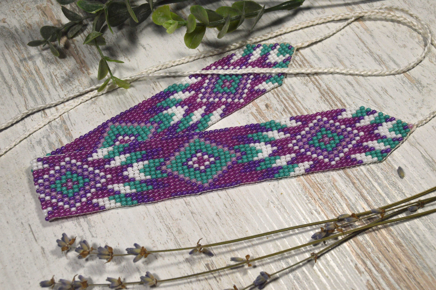 Beaded Choker Necklace, Native American Inspired, Boho Beaded Necklace, Own Designer Beaded Choker