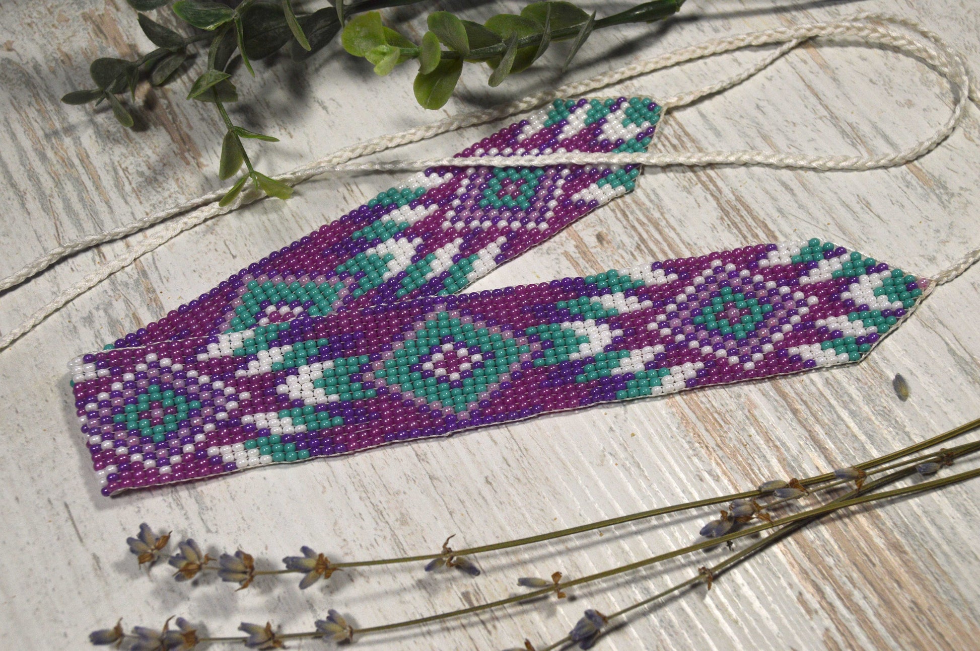 Beaded Choker Necklace, Native American Inspired, Boho Beaded Necklace, Own Designer Beaded Choker