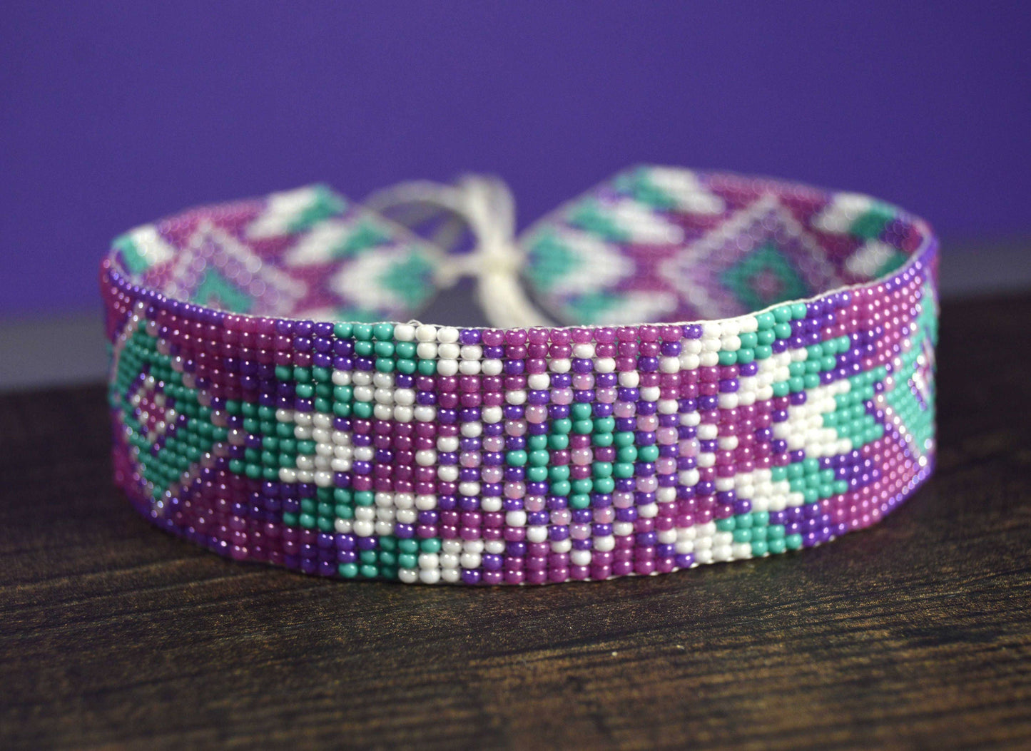 Beaded Choker Necklace, Native American Inspired, Boho Beaded Necklace, Own Designer Beaded Choker