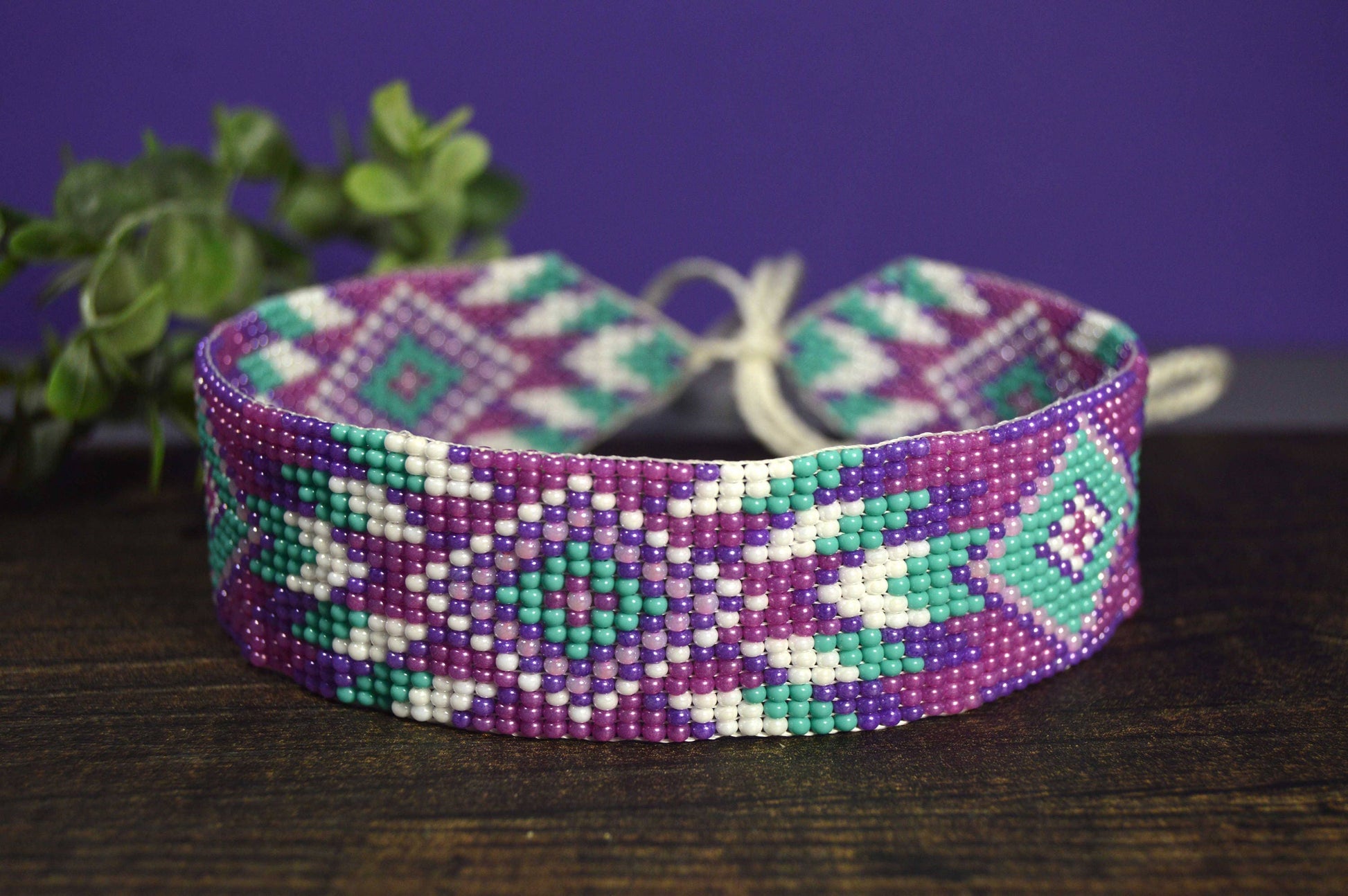 Beaded Choker Necklace, Native American Inspired, Boho Beaded Necklace, Own Designer Beaded Choker