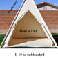 On Sale: Natural Canvas Plain Teepee, Kids Teepee with Poles, Play Tent, Play House, Tipi,Room Decor