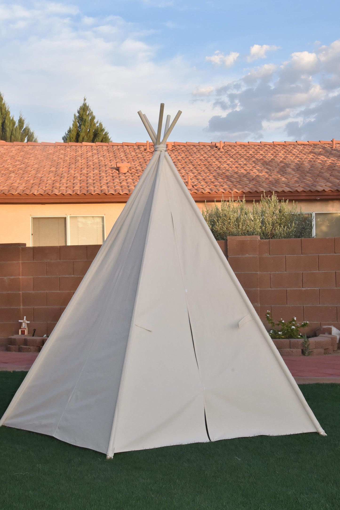 8' Saguaro Canvas Adult Teepee, Wedding Teepee, Event Teepee Kids Teepee, Kids Play Tent, Childrens Play House, Tipi,Kids Room Decor